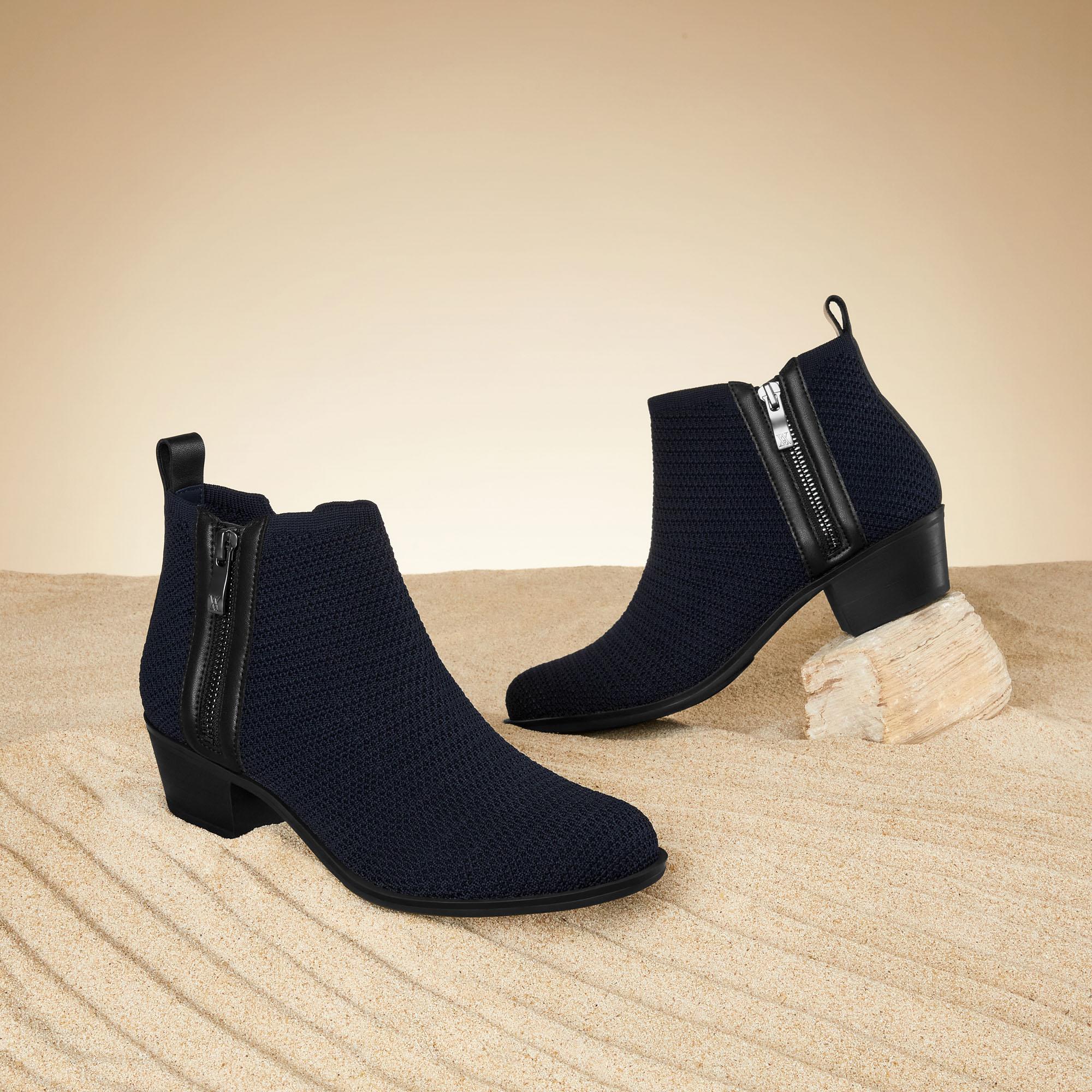 Zip Up Western Ankle Boots (Taylor) Product Image