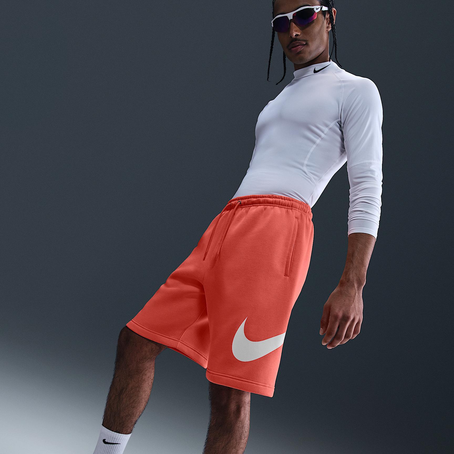 Nike Mens Club Fleece Swoosh Graphic Shorts Product Image