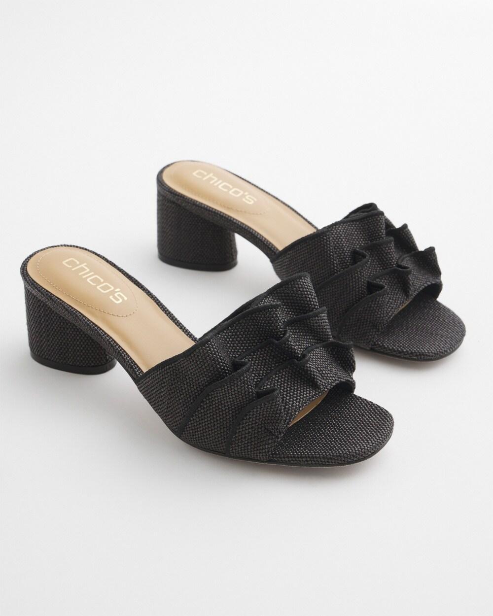 Raffia Ruffle Heels Product Image