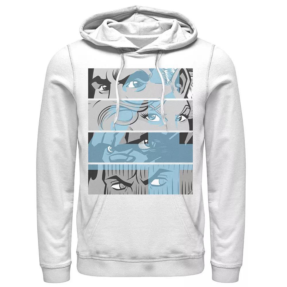 Men's Marvel Fantastic Four Group Shot Eyes Panel Hoodie, Size: 3XL, White Product Image