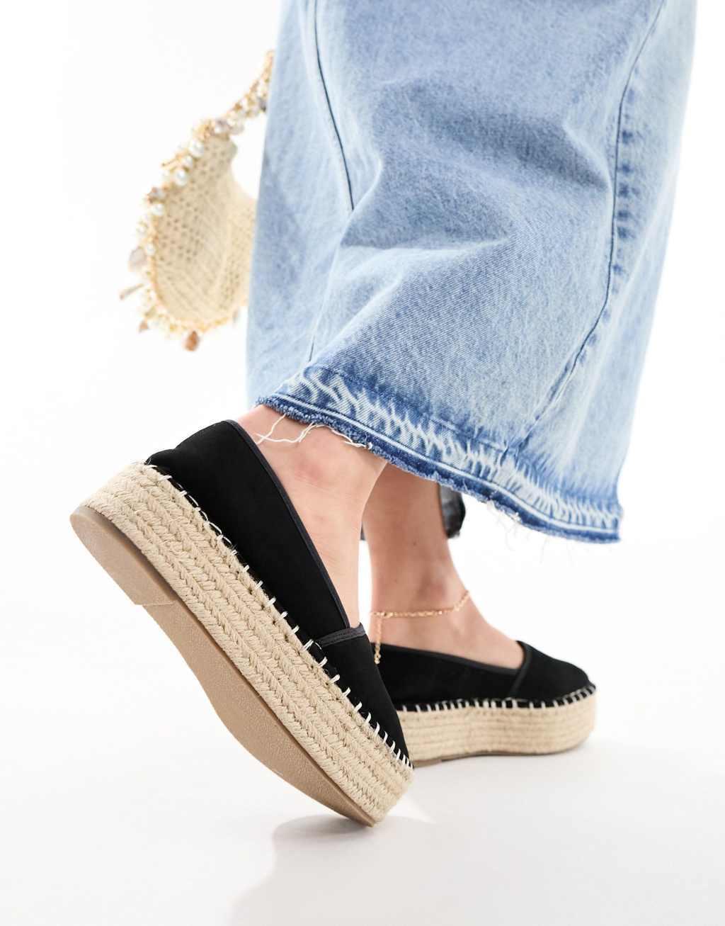 ASOS DESIGN Journal flatform espadrilles Product Image