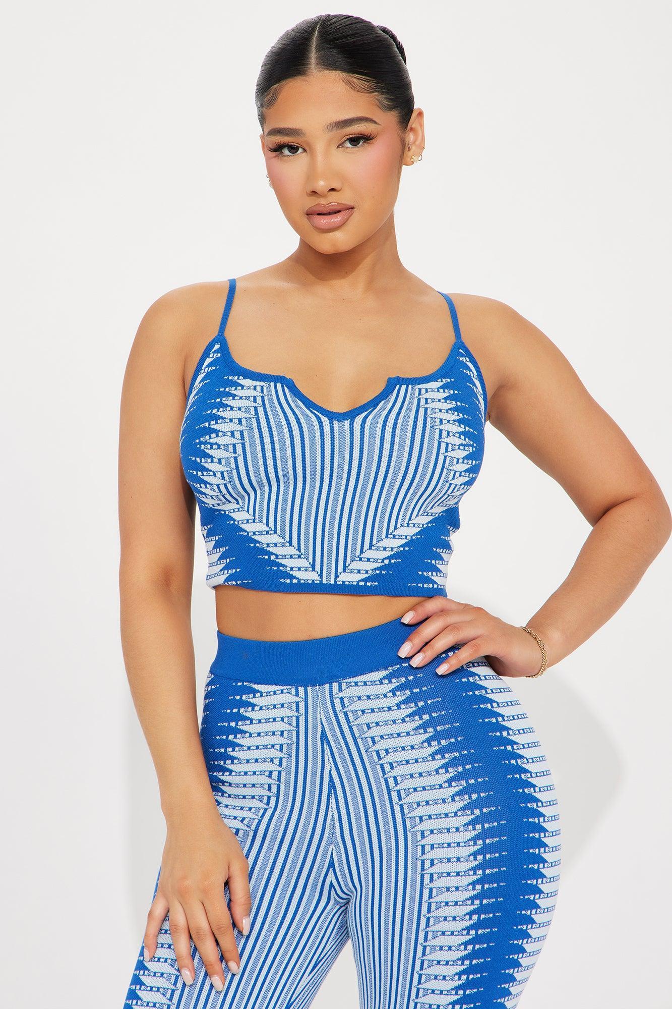 Marysol Pant Set - Blue/combo Product Image