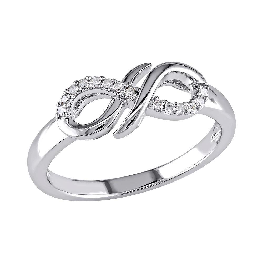 Stella Grace Sterling Silver Diamond Accent Infinity Ring, Women's, Size: 8 Product Image