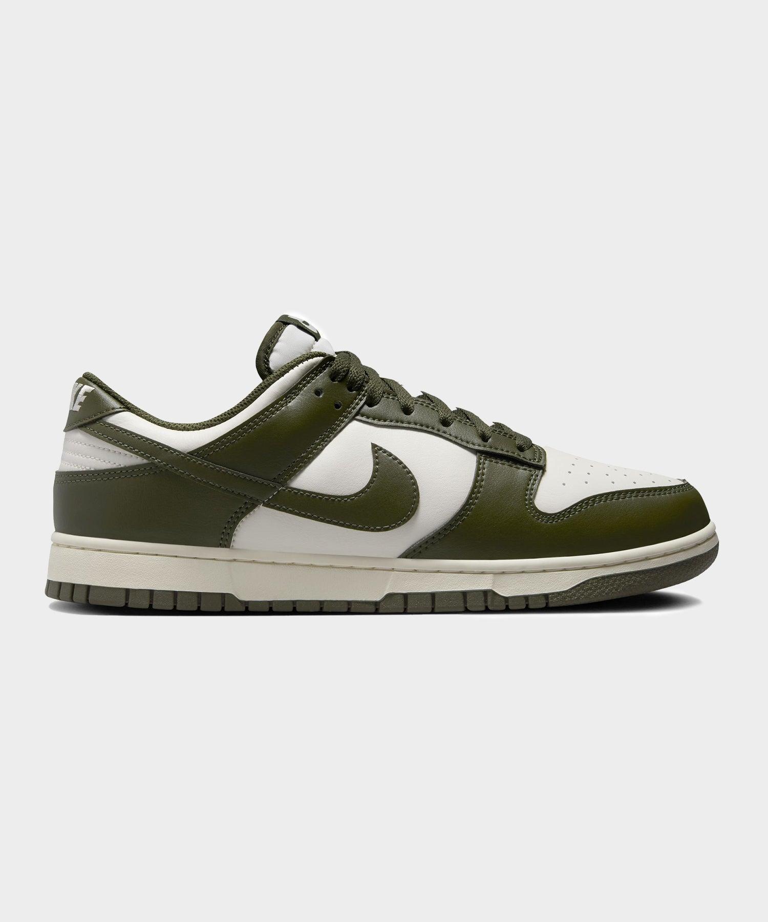 Nike Dunk Low Retro in Pale Ivory + Cargo Khaki Product Image