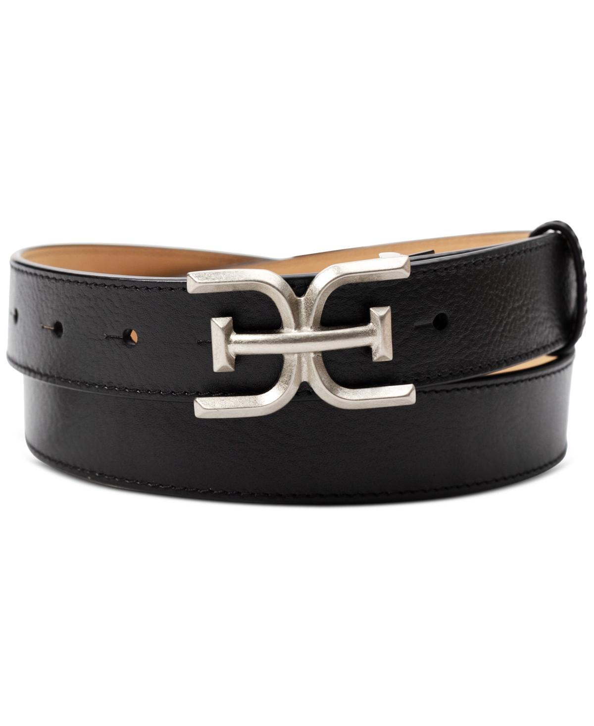 Sam Edelman Womens Slim Double-e Plaque Buckle Belt Product Image
