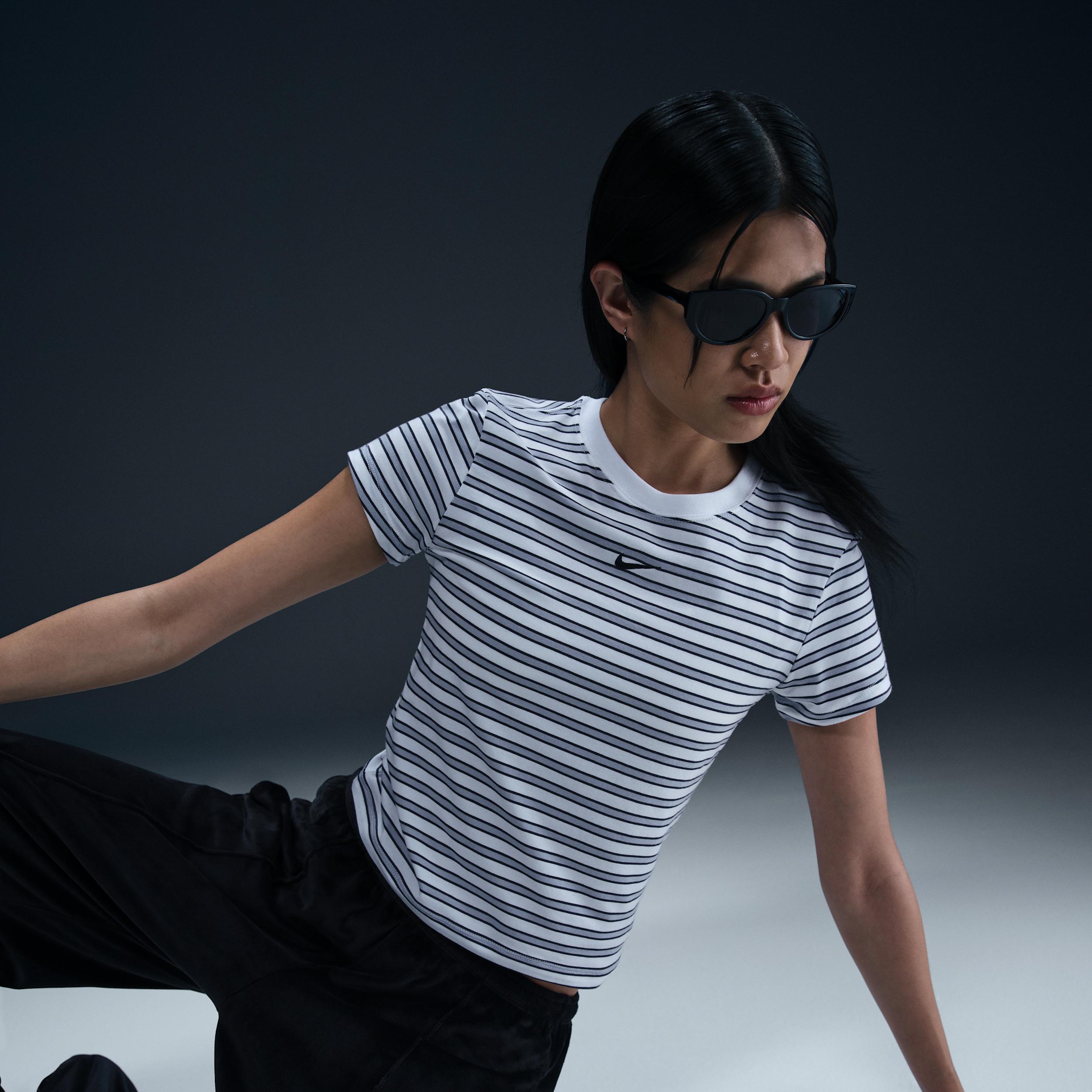 Nike Sportswear Chill Knit Women's Slim Striped T-Shirt Product Image