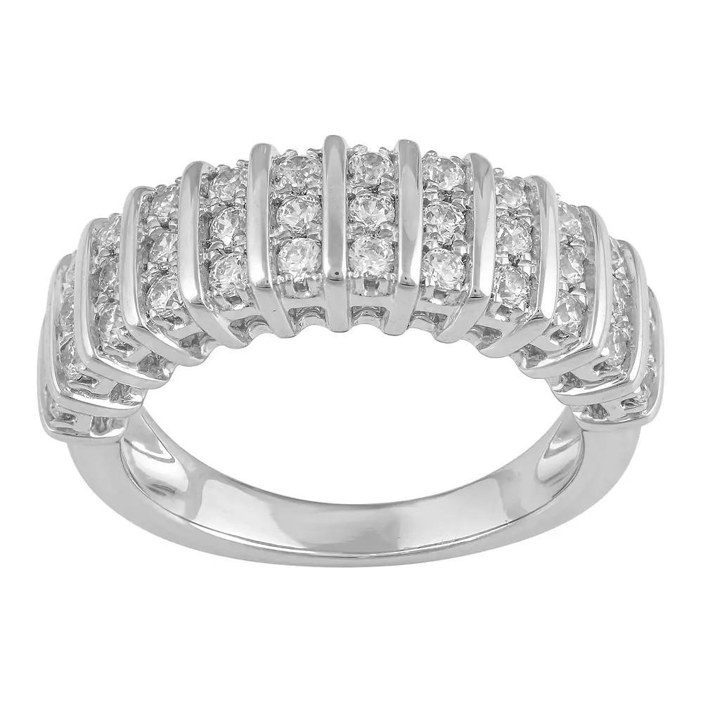 Sterling Silver 3/4 Carat T.W. Diamond Anniversary Ring, Womens Product Image
