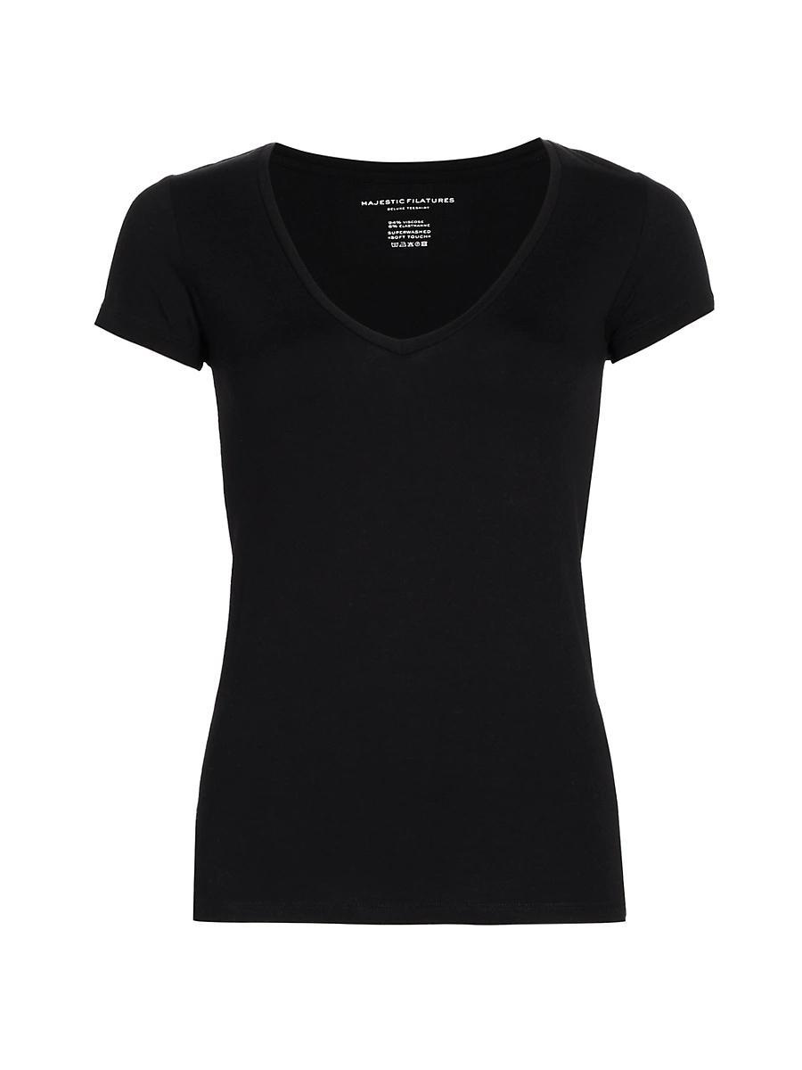 Majestic Filatures V Neck Tee Product Image