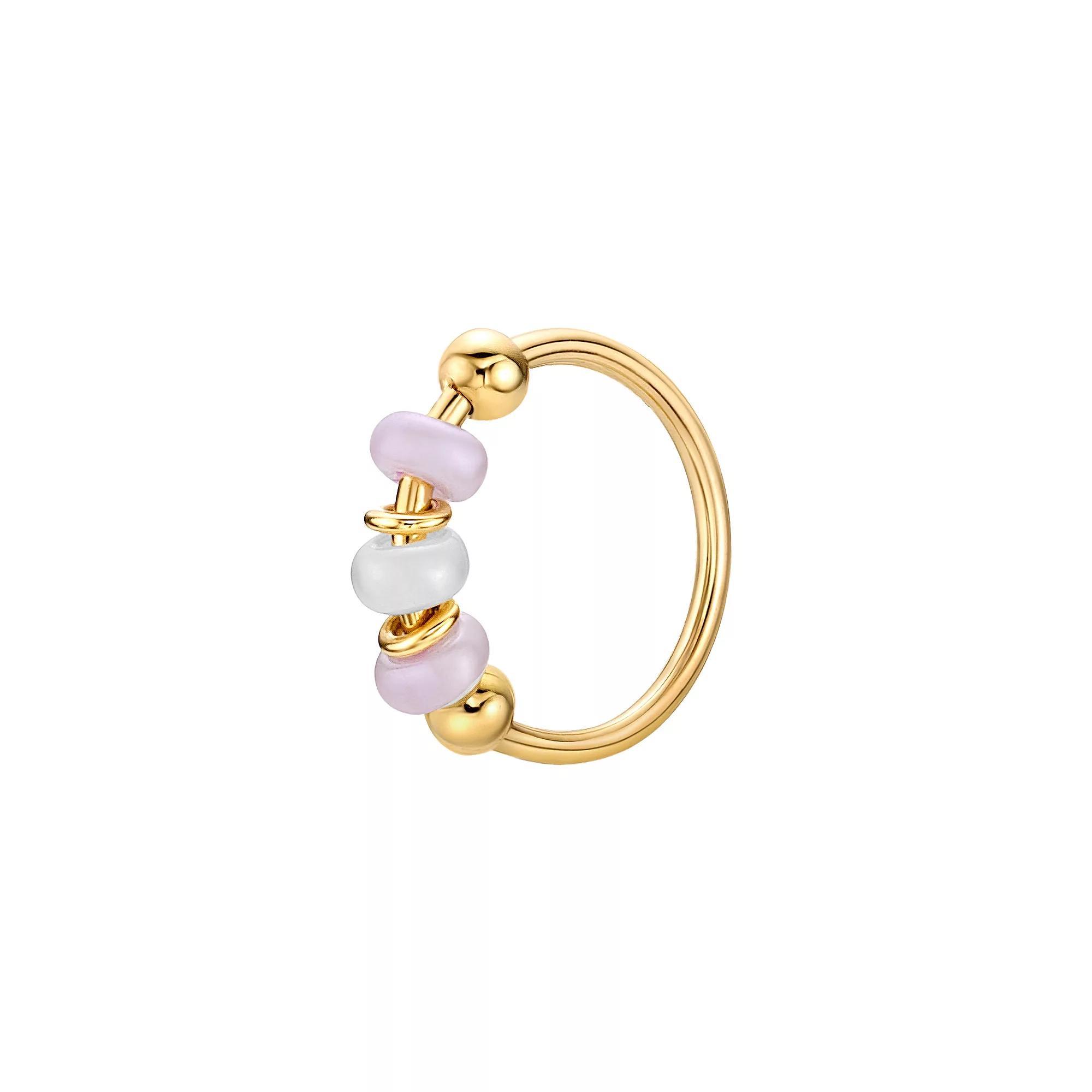 Lila Moon 14k Gold Seamless Pink Beaded Nose Ring, Women's, Yellow Product Image