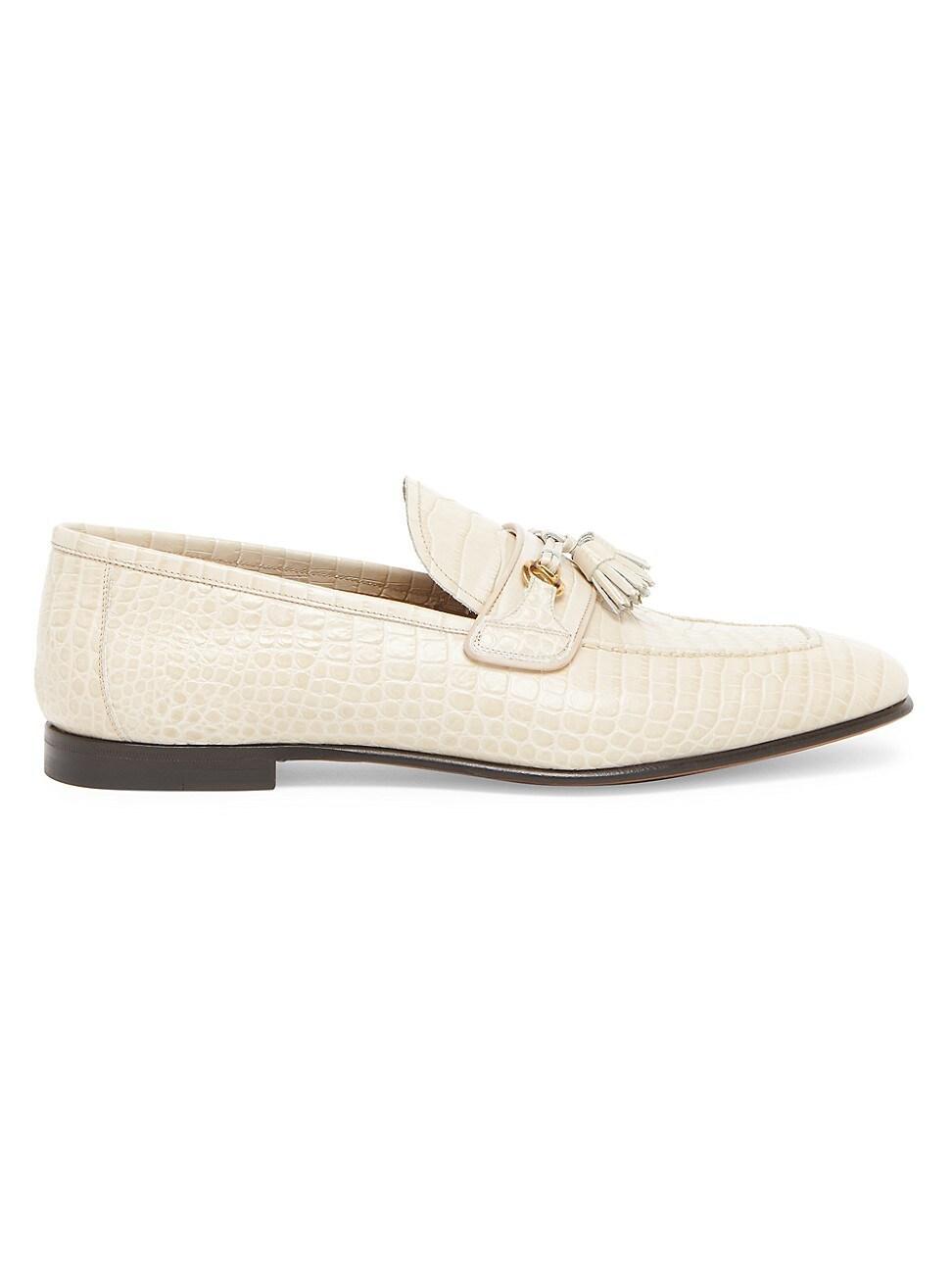 Mens Sean Alligator-Printed Leather Tassel Loafers Product Image