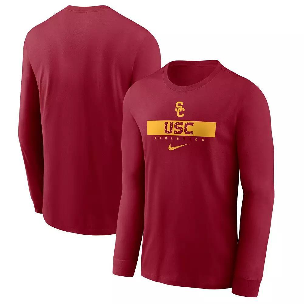 Men's Nike Cardinal Stanford Cardinal 2024 Sideline Legend Performance Long Sleeve T-Shirt, Size: Medium, Red Product Image