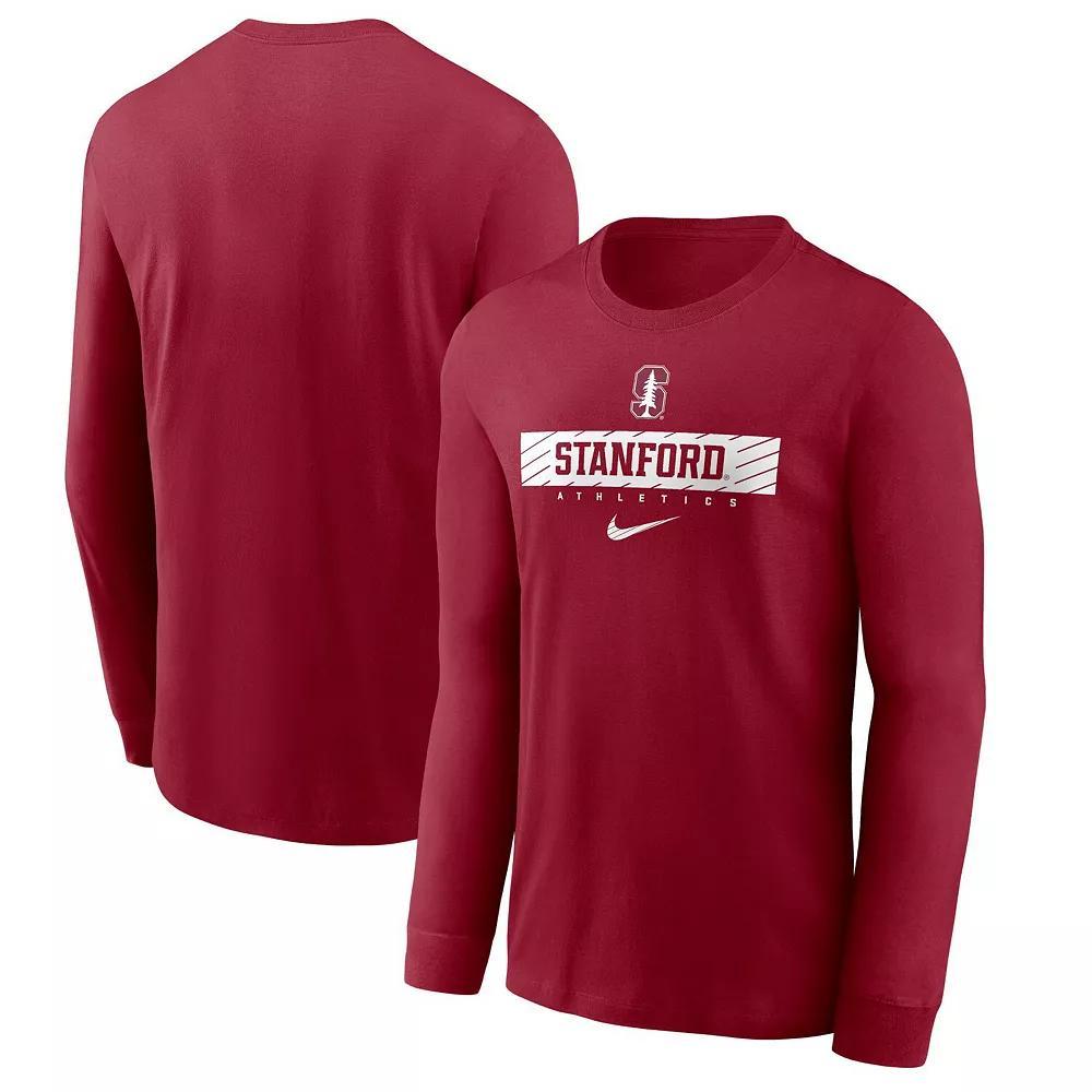 Men's Nike Cardinal Stanford Cardinal 2024 Sideline Legend Performance Long Sleeve T-Shirt, Size: Medium, Red Product Image