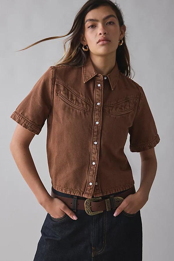 Levis Rinoa Short Sleeve Camp Shirt Top Womens at Urban Outfitters Product Image