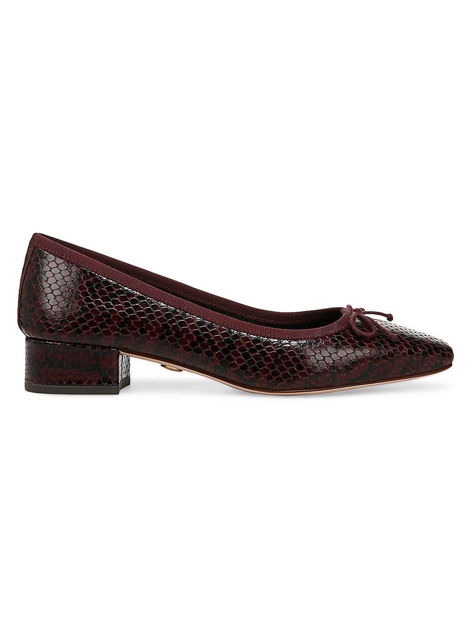 Veronica Beard Womens Cecile Snip Toe Bow Detail Low Heel Pumps Product Image