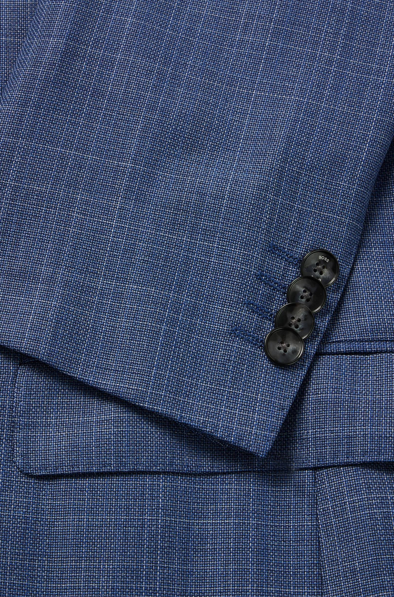 BOSS SLIM-FIT 2pcs Suit In CHECKED VIRGIN-WOOL SERGE Product Image
