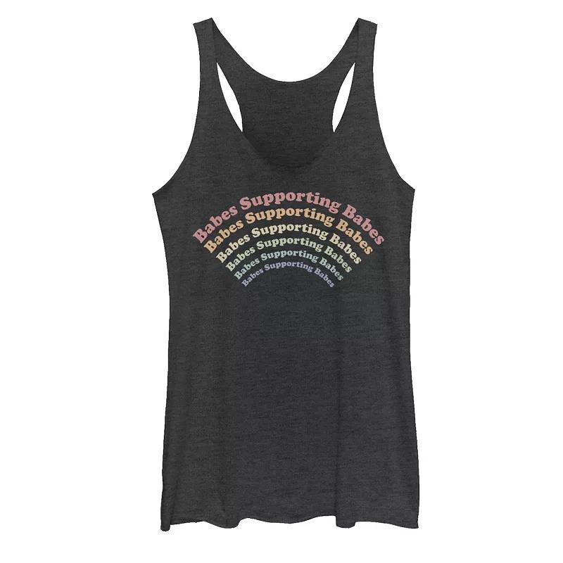 Juniors' Trendy Merry Christmas Ornaments Graphic Tank Top, Girl's, Size: Small, Red Grey Product Image