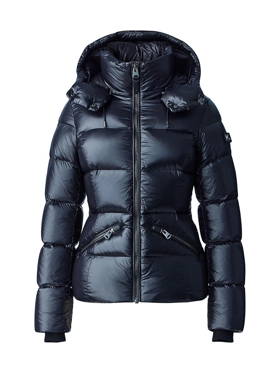 Madalyn Lustrous Light Down Jacket with Hood Product Image