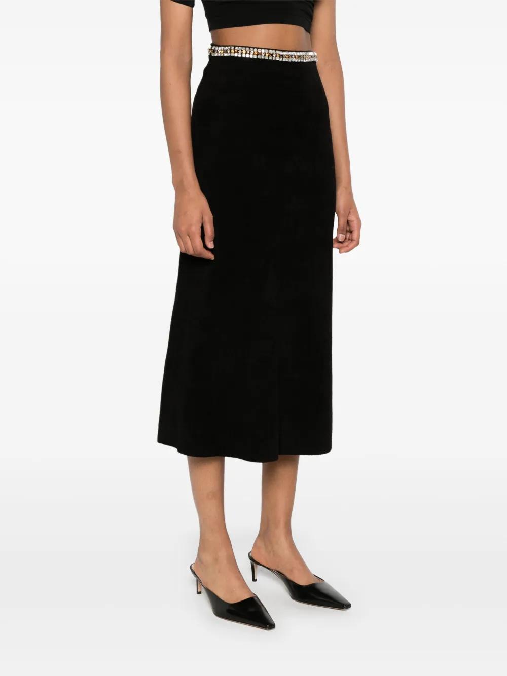 crystal-embellished midi skirt Product Image