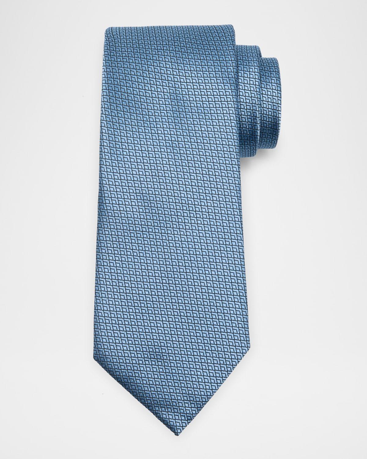 Men's Diamond Woven Silk Tie Product Image