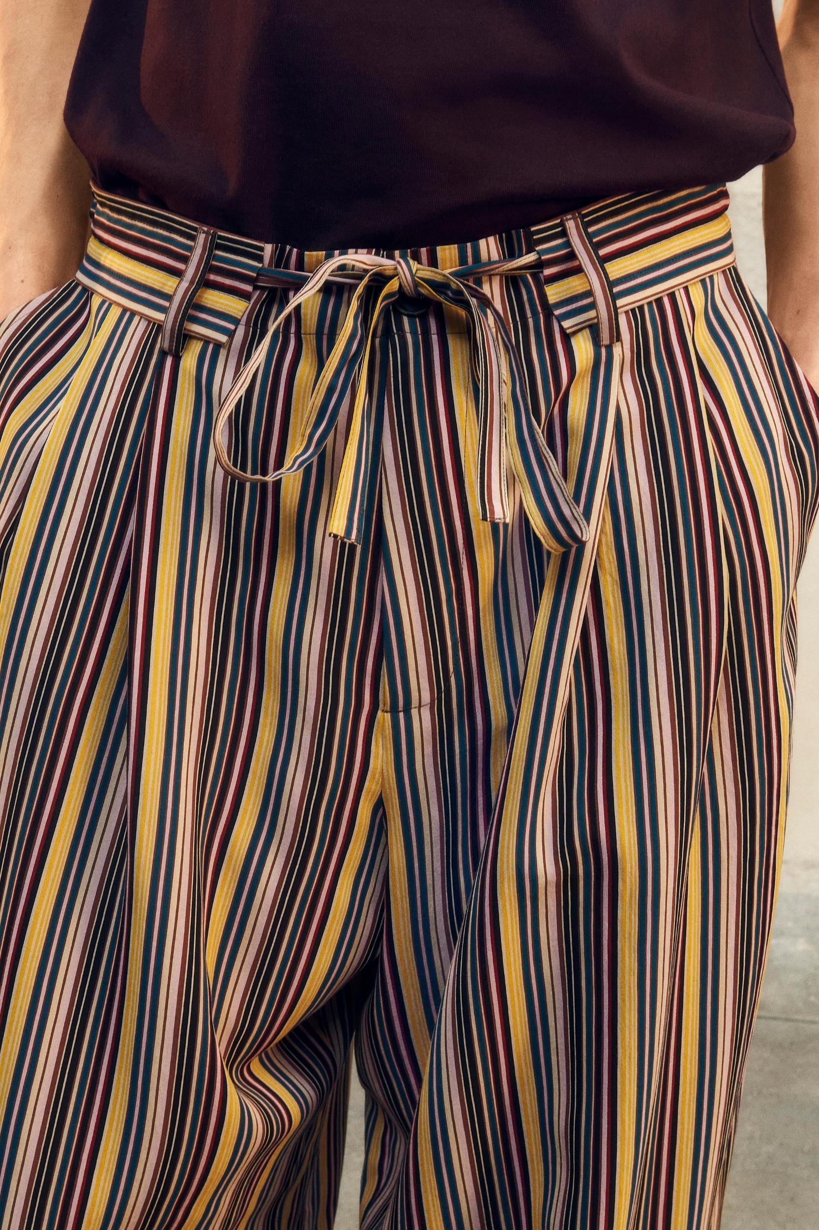 WIDE FIT STRIPED PANTS LIMITED EDITION Product Image