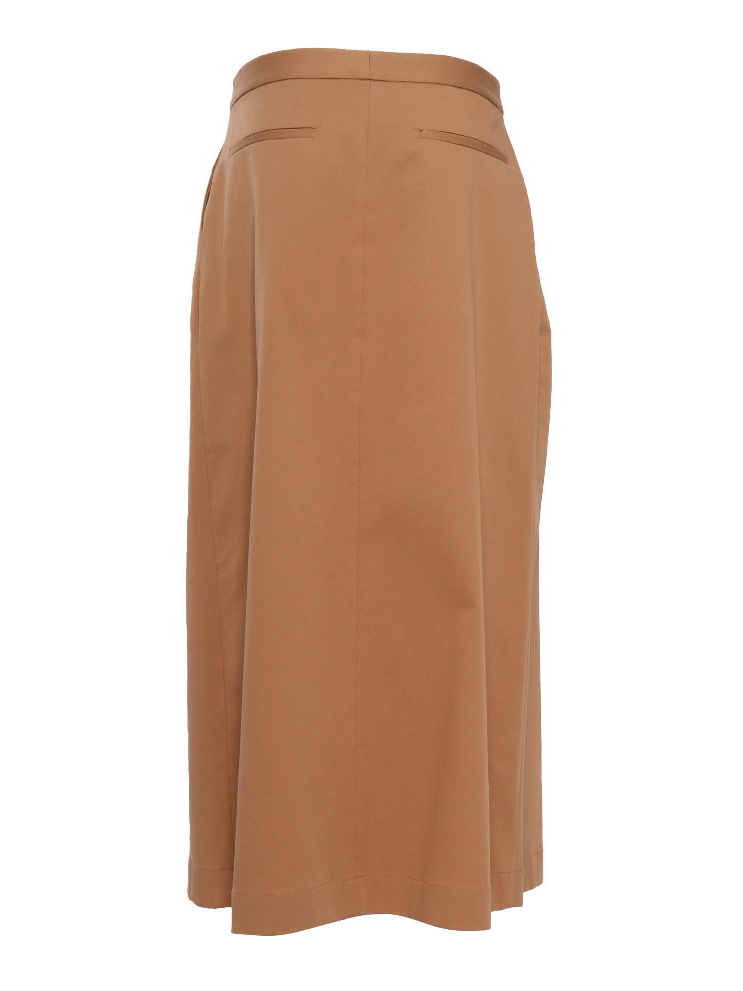 FABIANA FILIPPI Camel Colored Midi Skirt In Beige Product Image