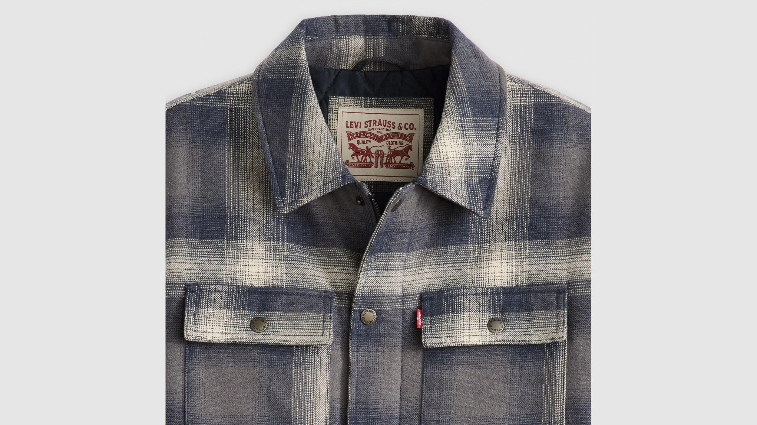Quilt Lined Plaid Shacket Product Image