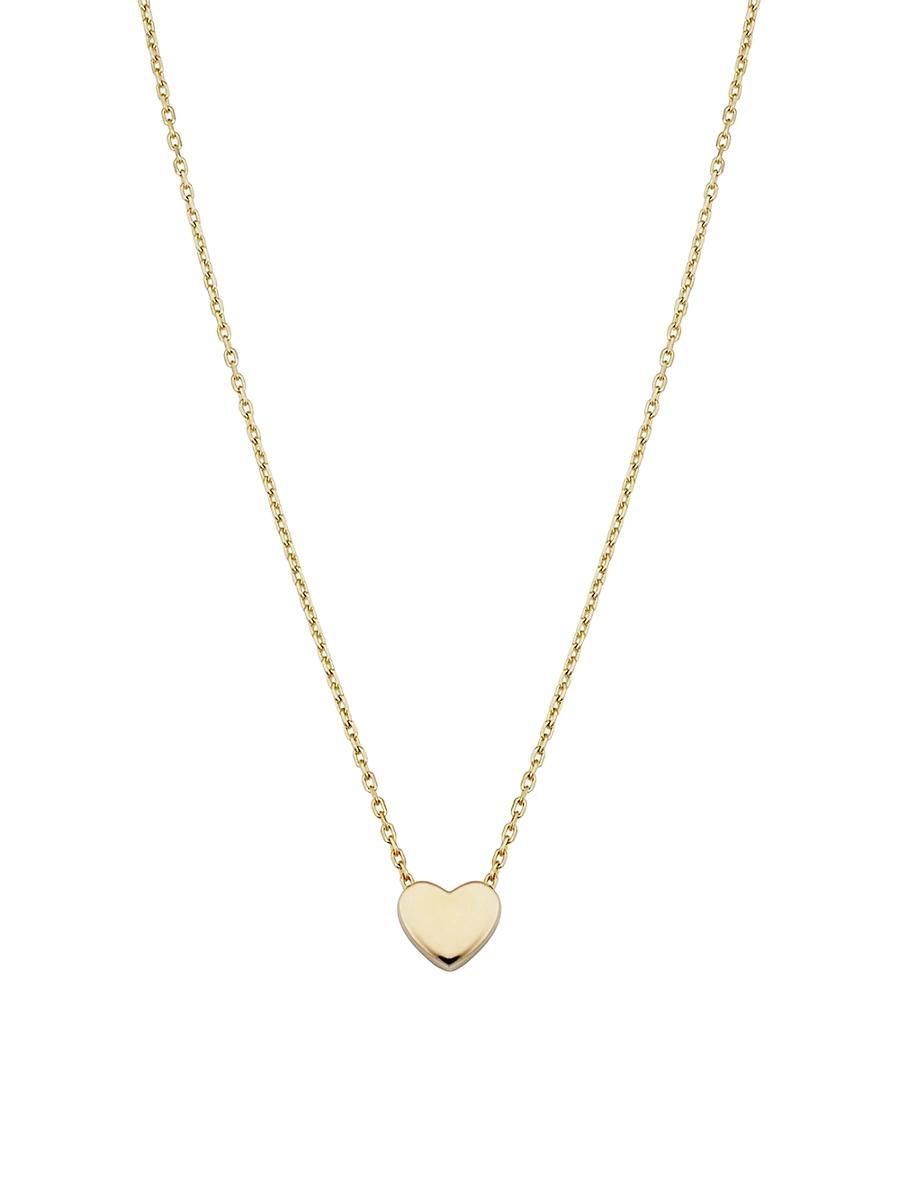 Womens 14K Yellow Gold Sweet Heart Pendant Necklace Product Image