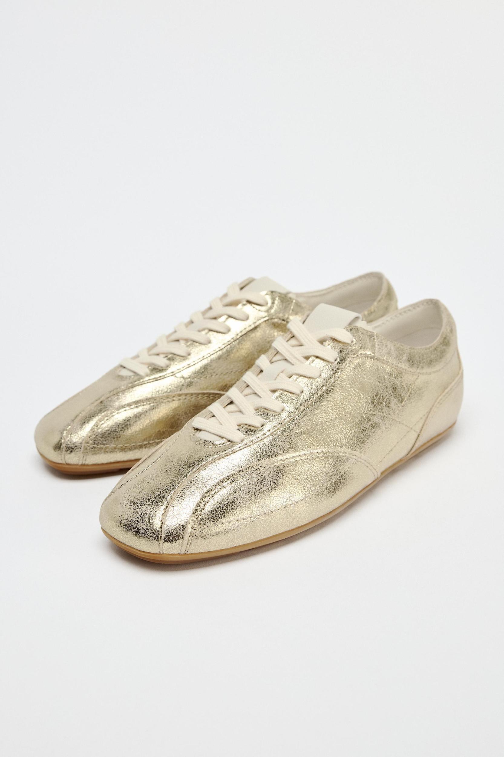 METALLIC EFFECT SNEAKERS Product Image