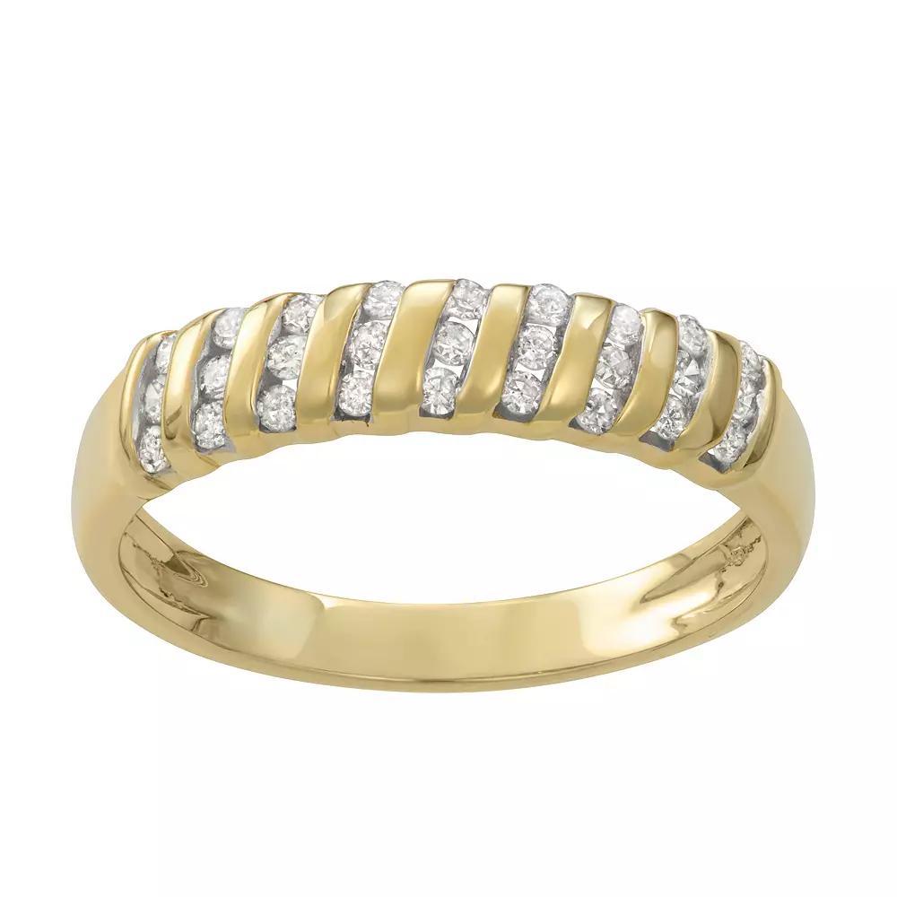 HDI 10k Gold 1/4 Carat T.W. Diamond Ring, Women's, Size: 8 Product Image