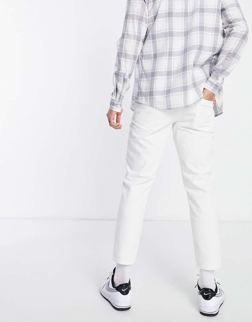 ASOS DESIGN classic rigid jeans in white Product Image