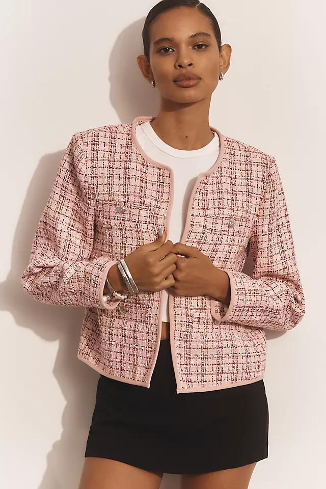 By Anthropologie Hooded Dickie Tweed Jacket Product Image