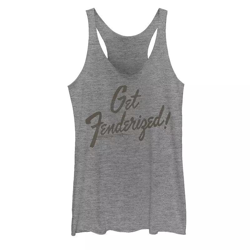 Juniors Female Bubble Red Text Tank Top, Girls Gray Grey Product Image