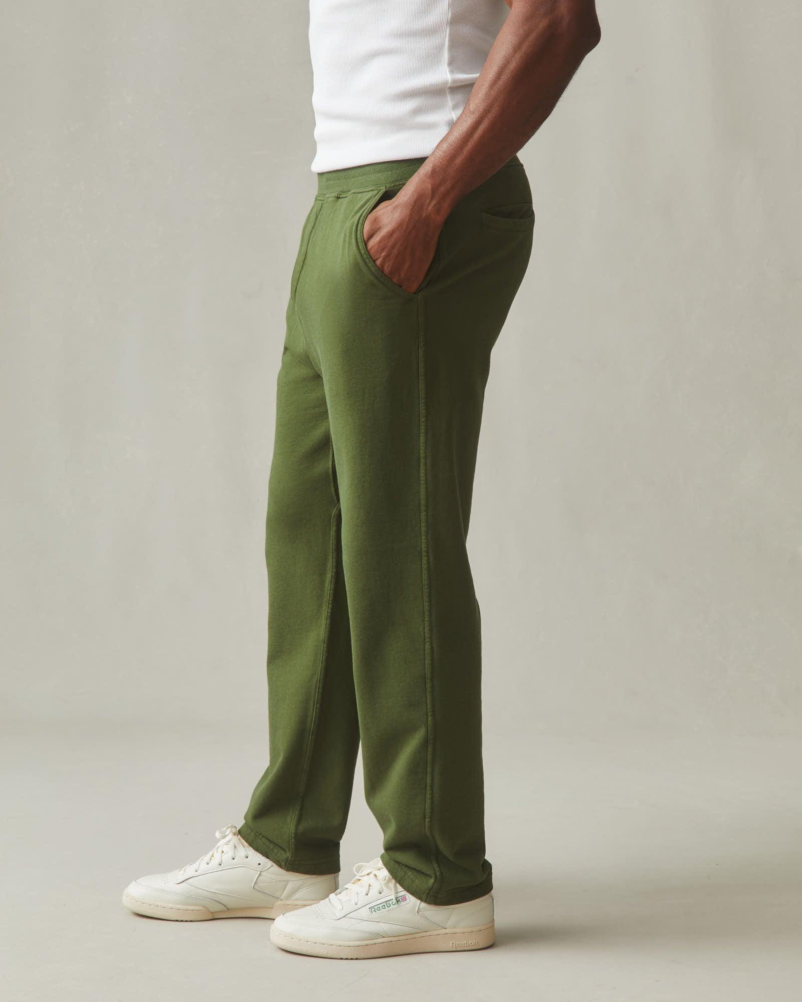 Men's French Terry Straight Pant - Chive Product Image