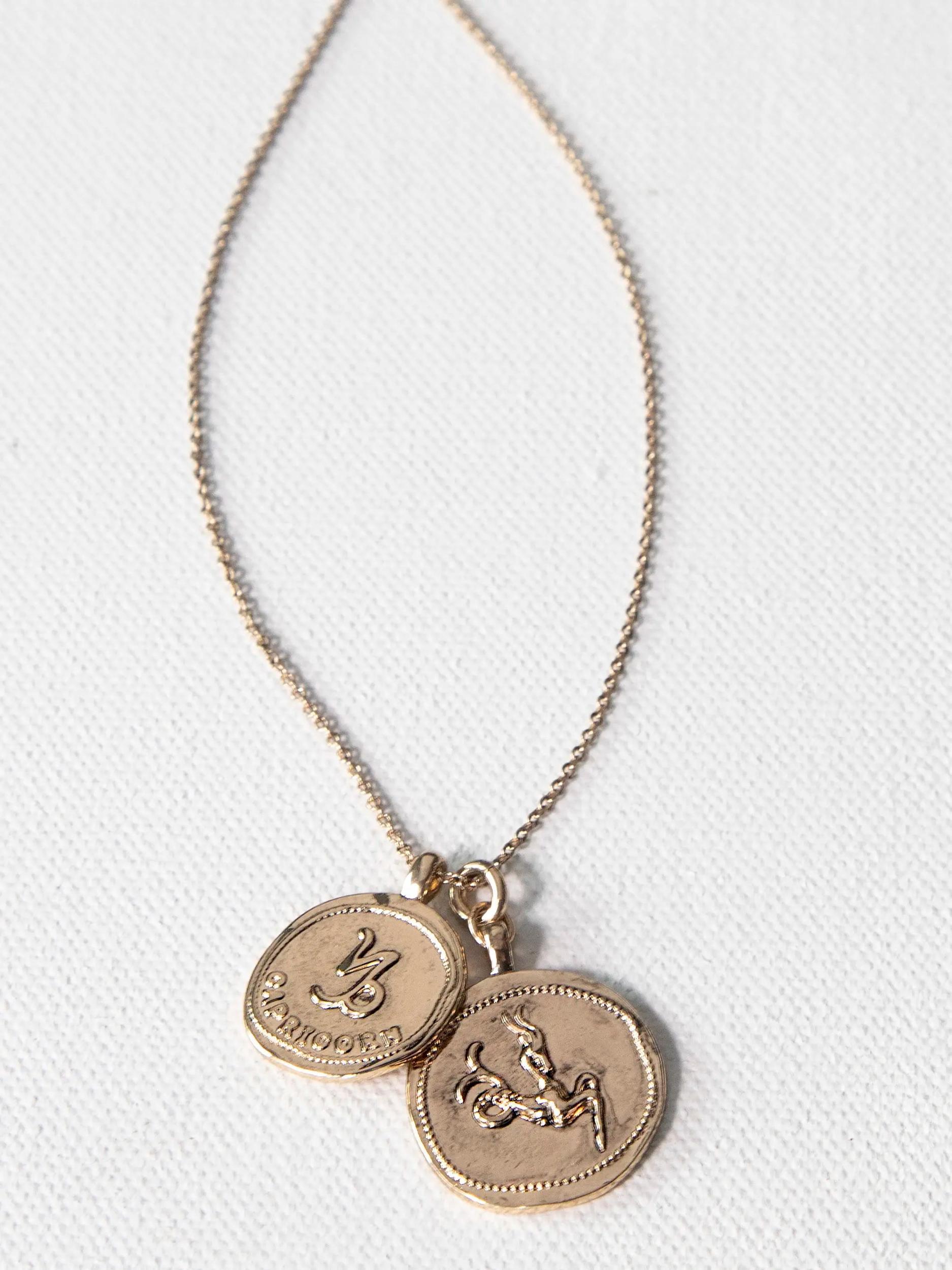 Zodiac Coin Necklace - Gemini Product Image