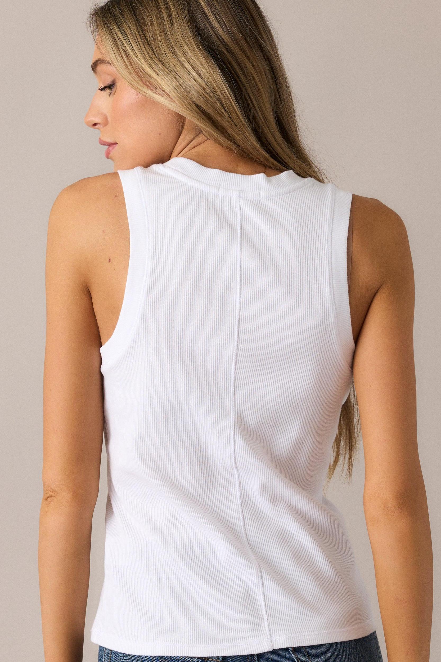 Z Supply White Sirena Rib Tank Product Image