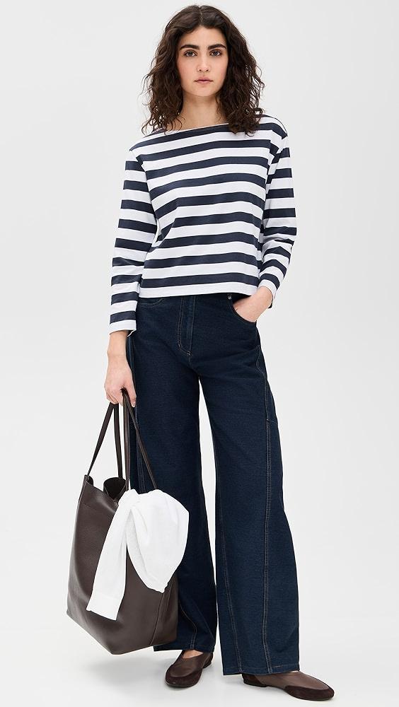 Theory Cl Stripes Boatneck Tee | Shopbop Product Image
