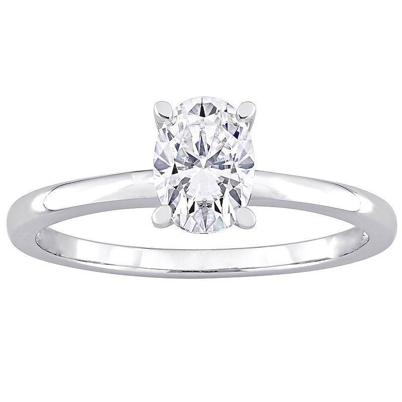 Stella Grace Sterling Silver Lab-Created Moissanite Solitaire Ring, Women's, Size: 6 Product Image