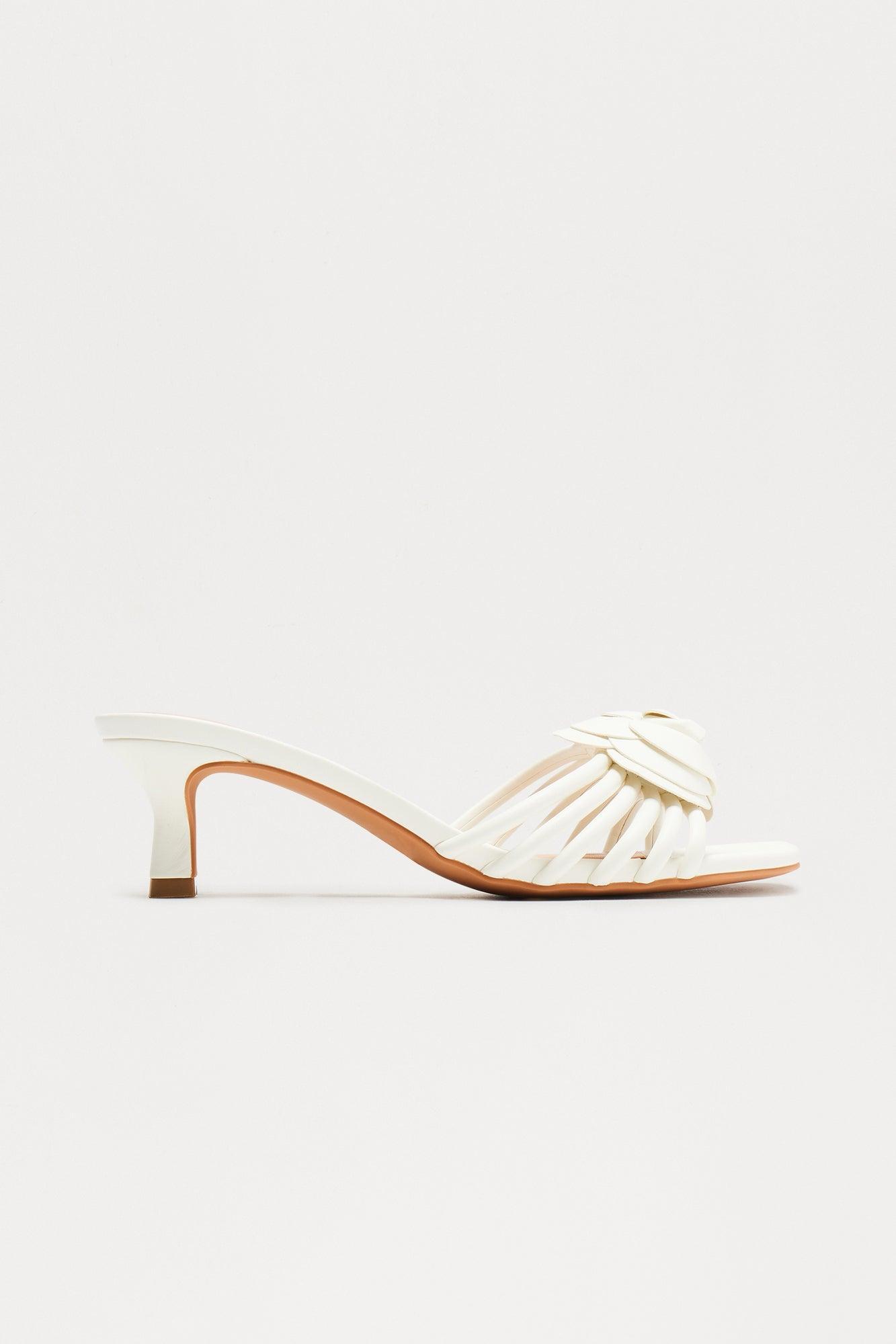 Vita Kitten Heels - White Product Image