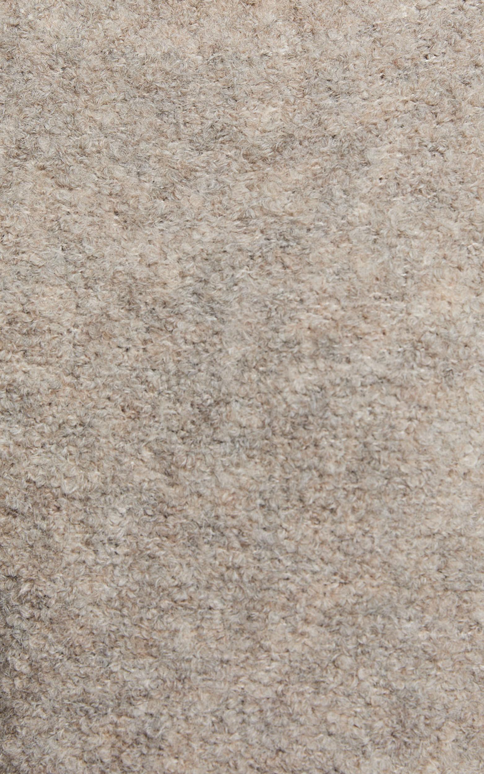 Santi Jumper - Oversized Recycled Knitted High Neck Jumper in Beige Marl Product Image