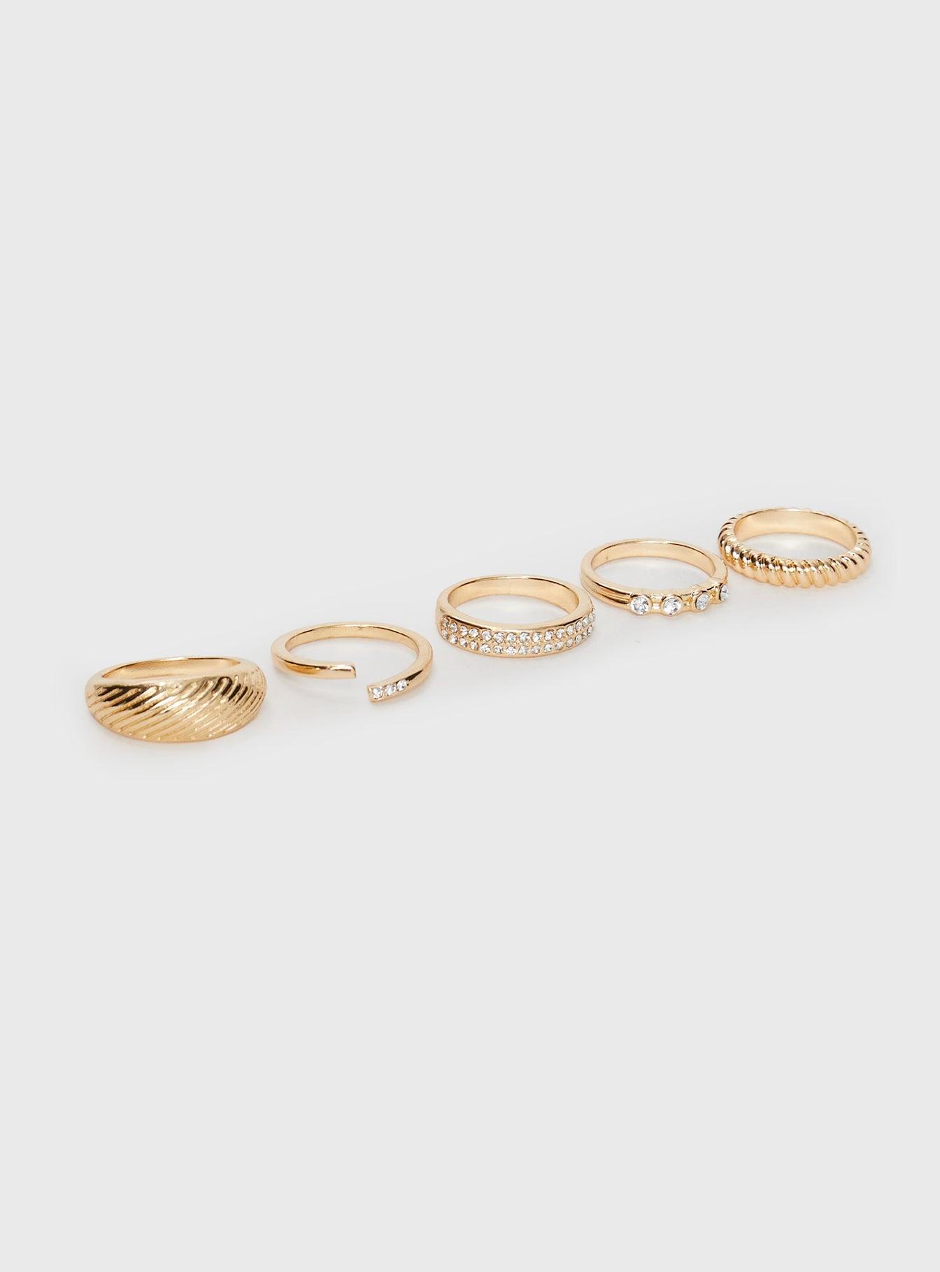 Satine Ring Pack Gold Product Image
