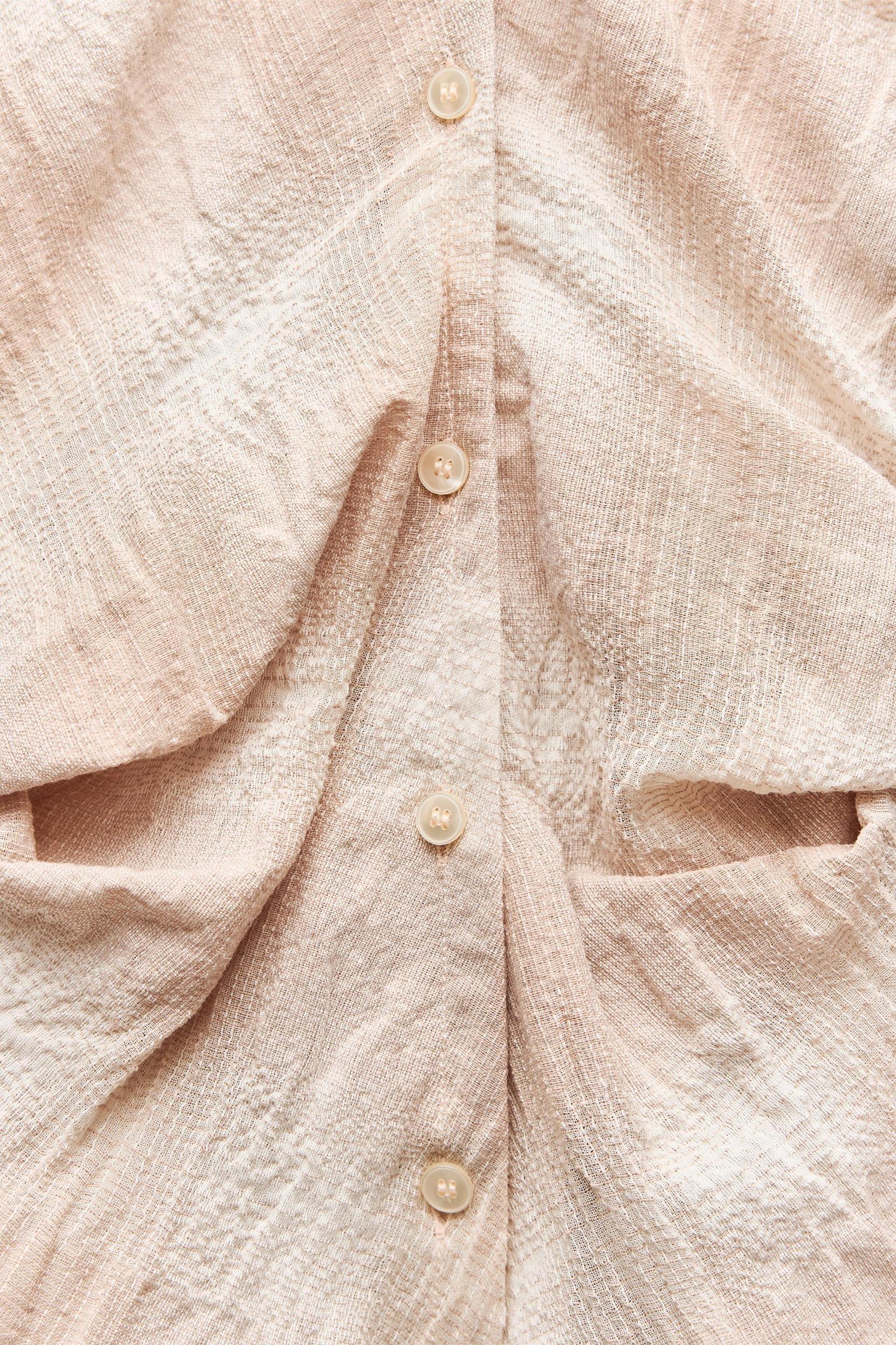 PLAID DRAPED SHIRT ZW COLLECTION Product Image