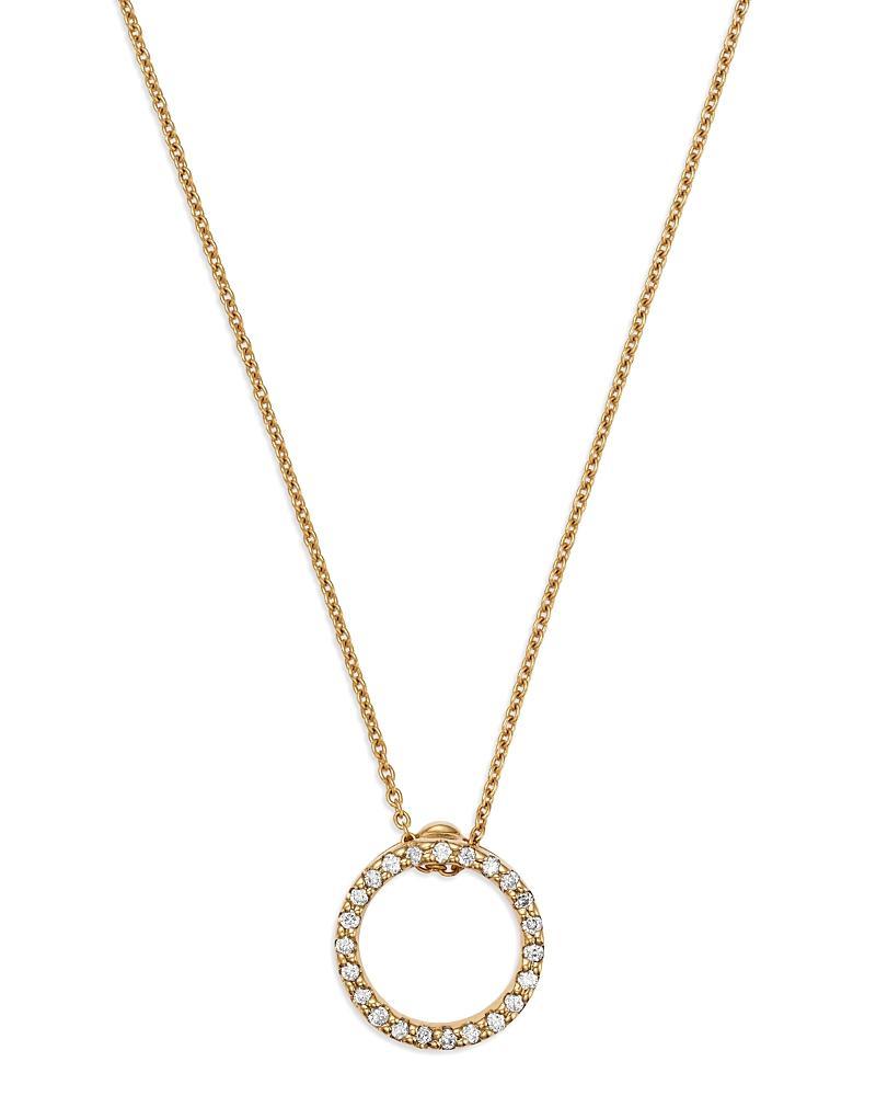 Womens Tiny Treasures 0.11 TCW Diamond & 18K White Gold Petite Circle Pendant Necklace Product Image
