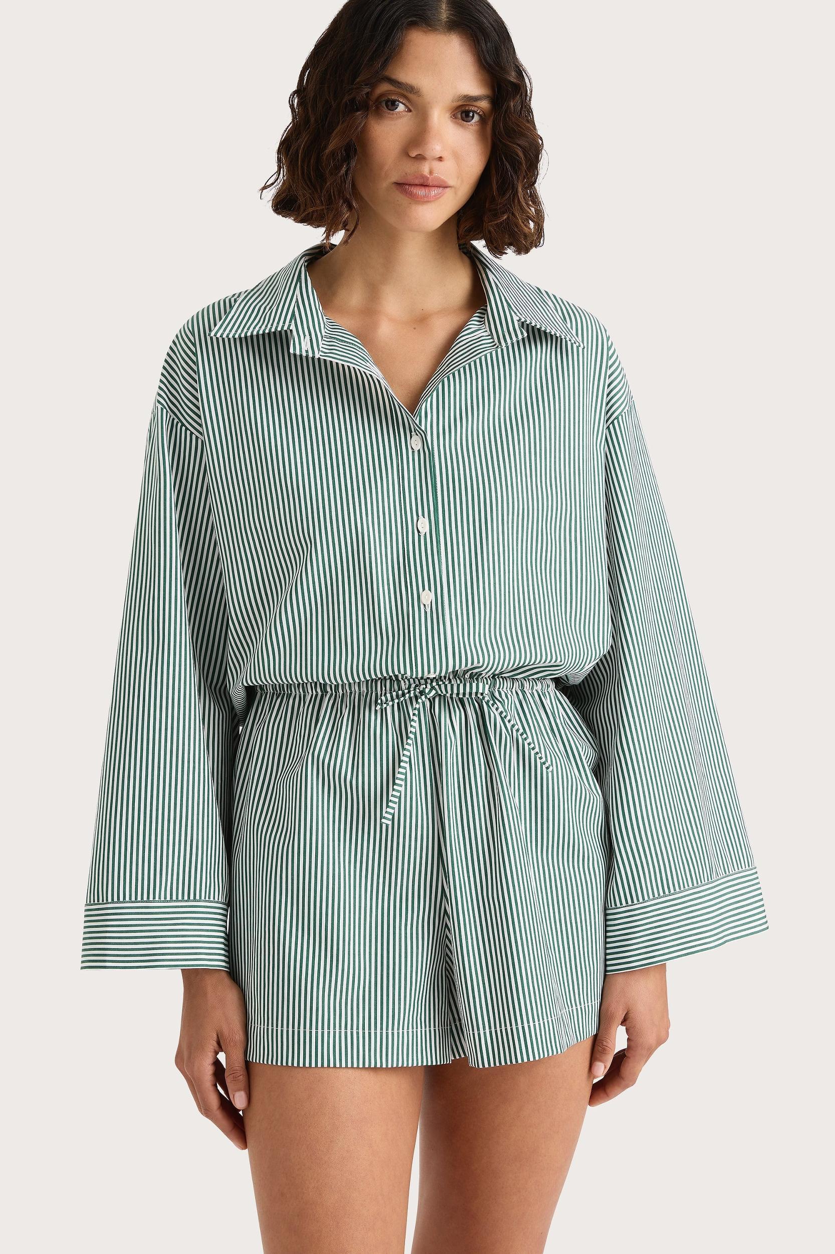 Marianne Midi Dress Green Stripe Product Image
