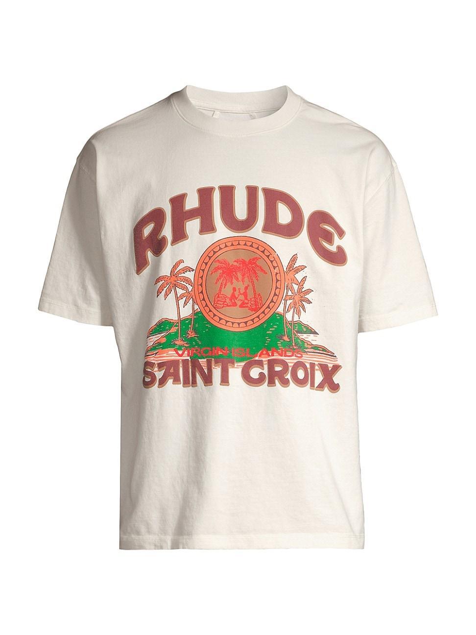 Rhude Saint Croix Tee in Cream Product Image
