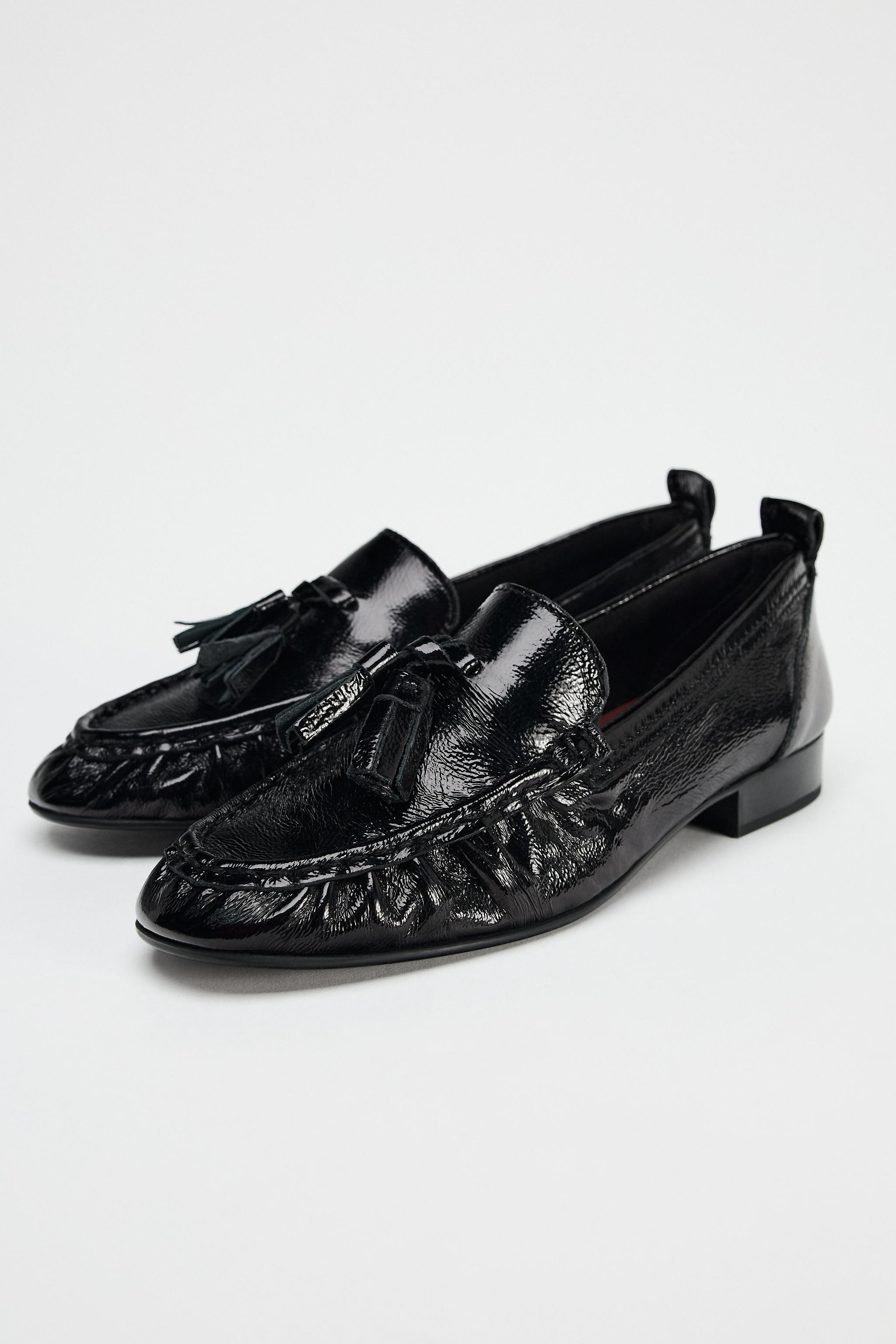 LEATHER TASSELED LOAFERS Product Image