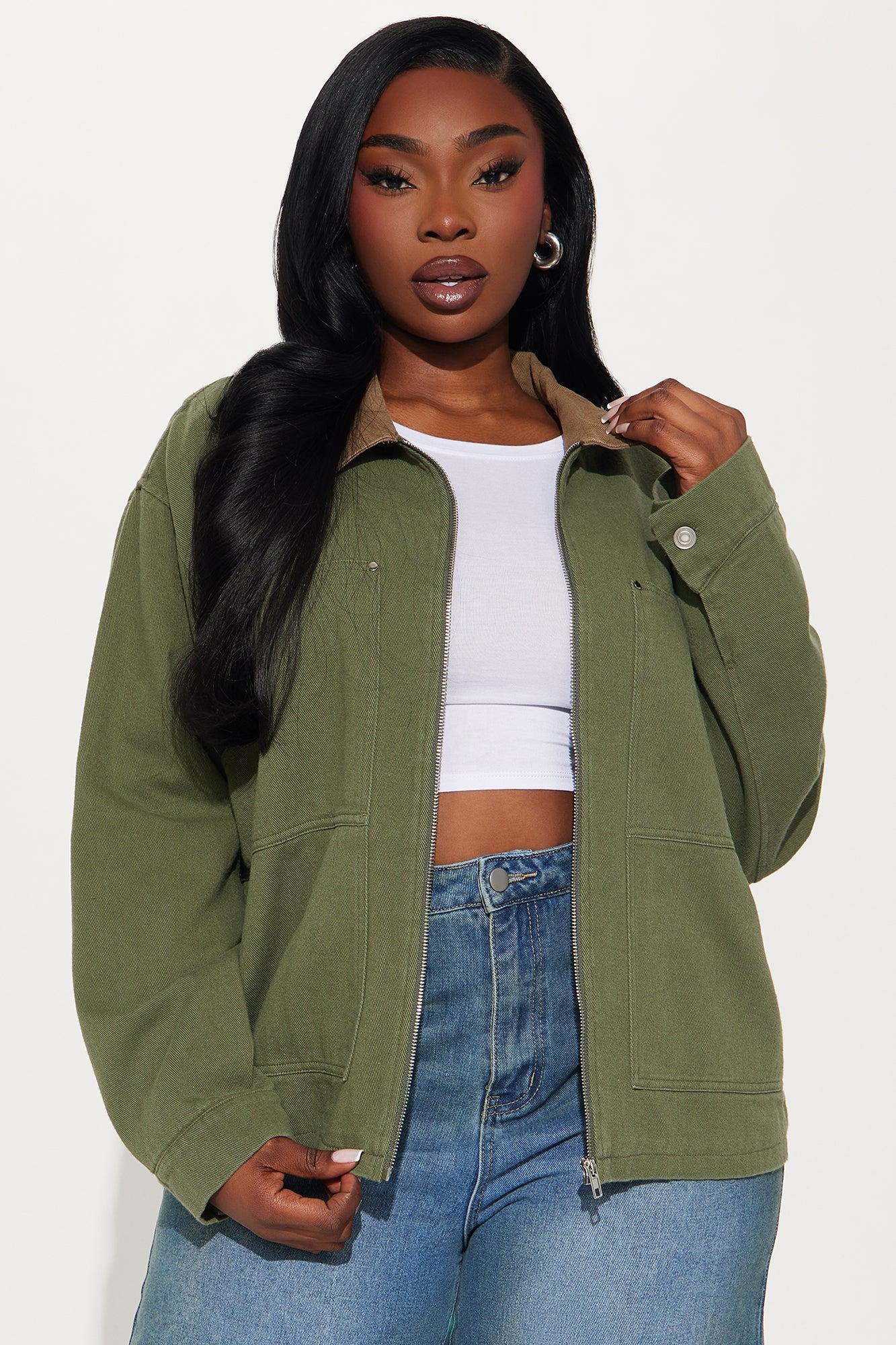 Leila Barn Jacket - Olive Product Image
