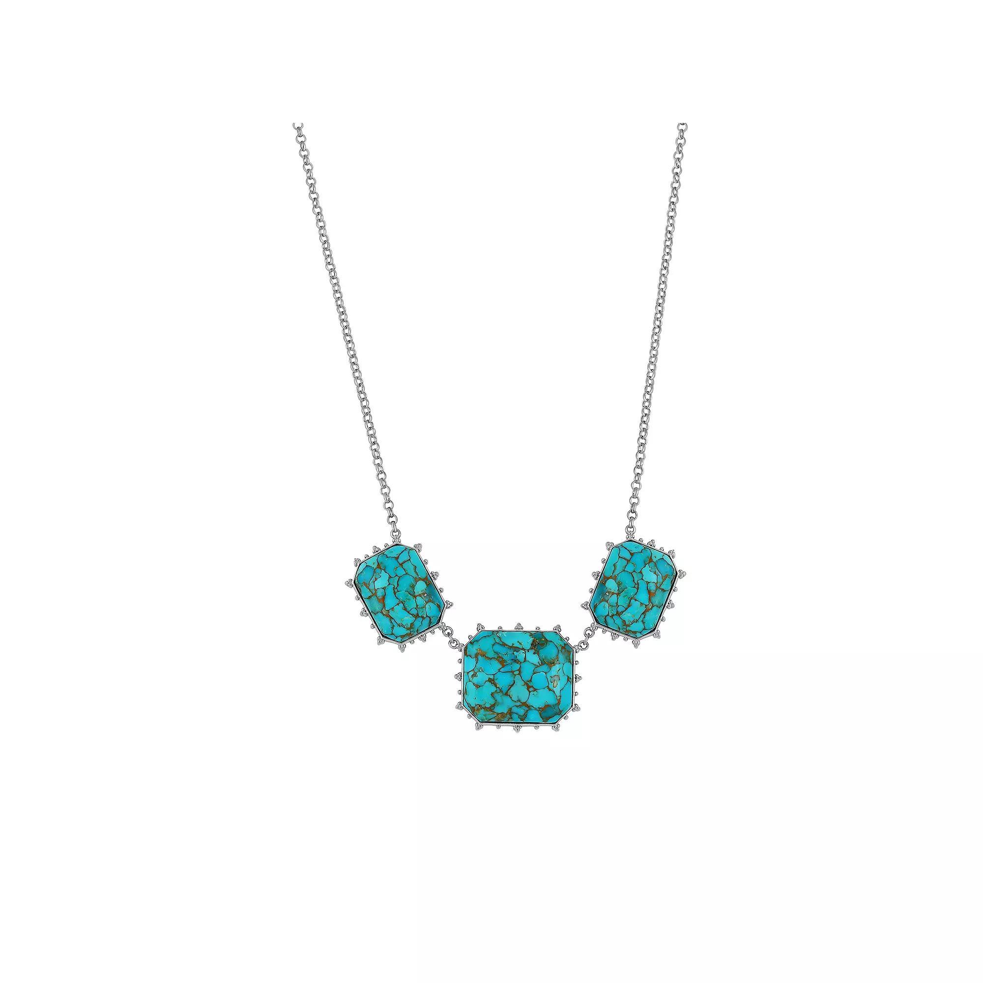 Gemistry Sterling Silver Turquoise Cabochon Necklace, Women's, Size: 18", Sonoran Turquoise Product Image