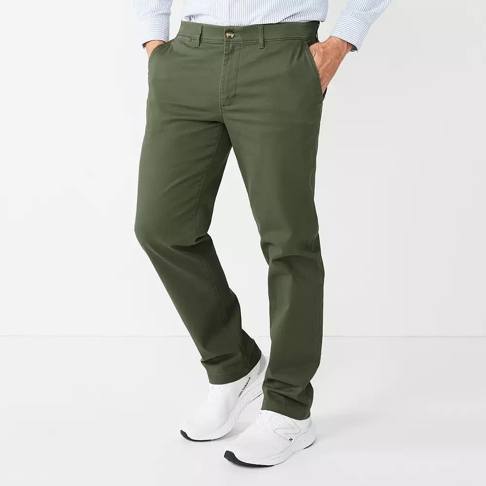 Men's Sonoma Goods For Life® Flexwear Straight-Fit Chinos, Size: 32X34, Dark Green Product Image