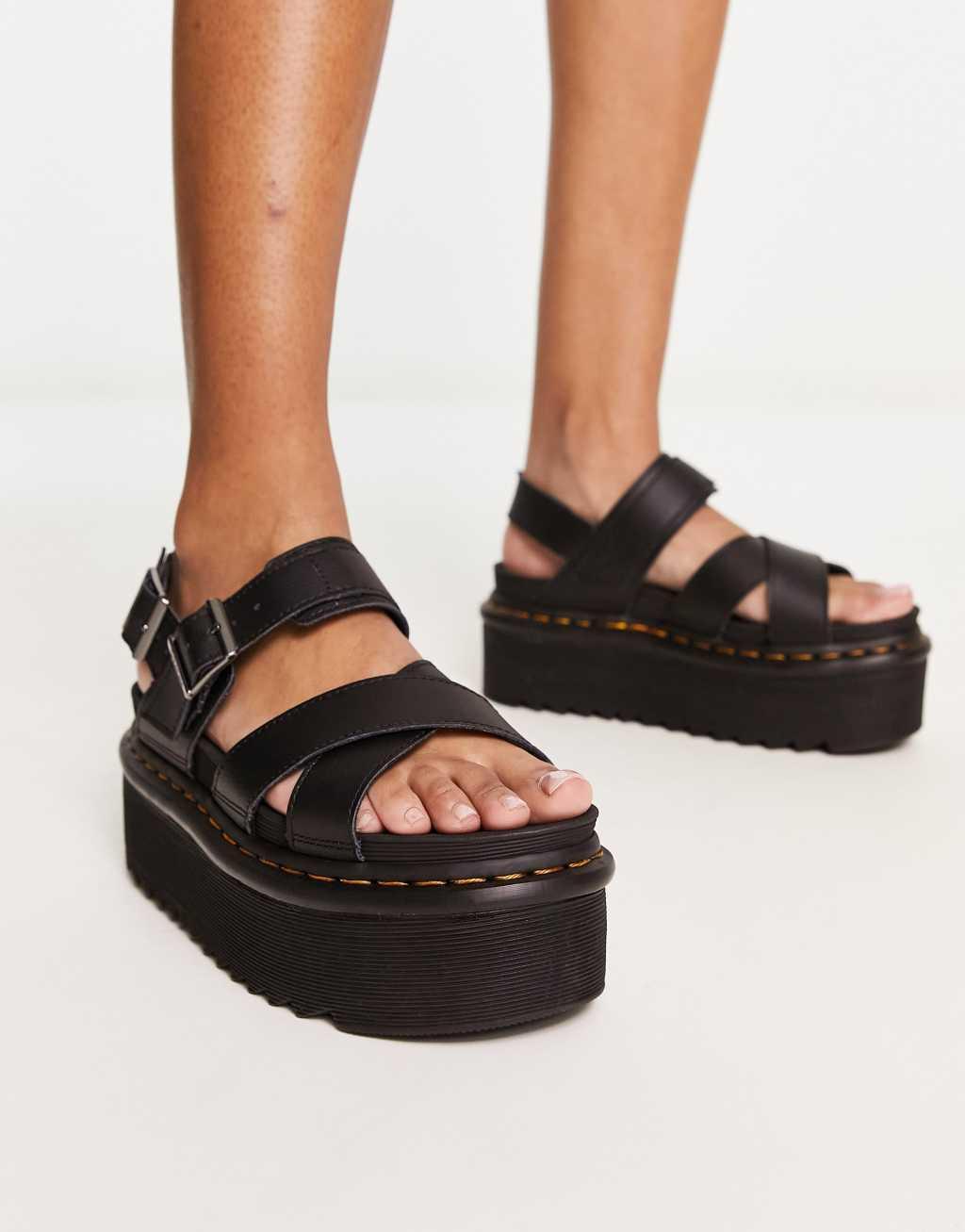 Voss II Athena Leather Strap Platform Sandals Product Image