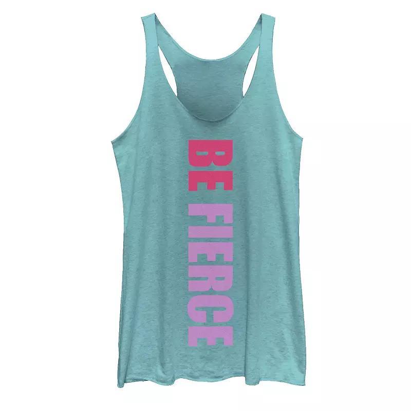 Juniors' Be Fierce Vertical Graphic Tank Top, Girl's, Size: Small, Tahiti Blue Product Image